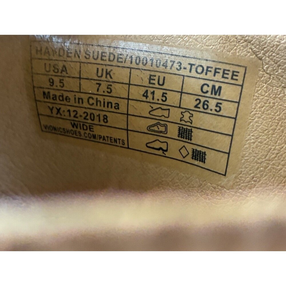 Vionic Hayden Wedge Sandals Women’s  Brown Toffee Suede Slip On Slides Size 9.5 - Picture 7 of 7